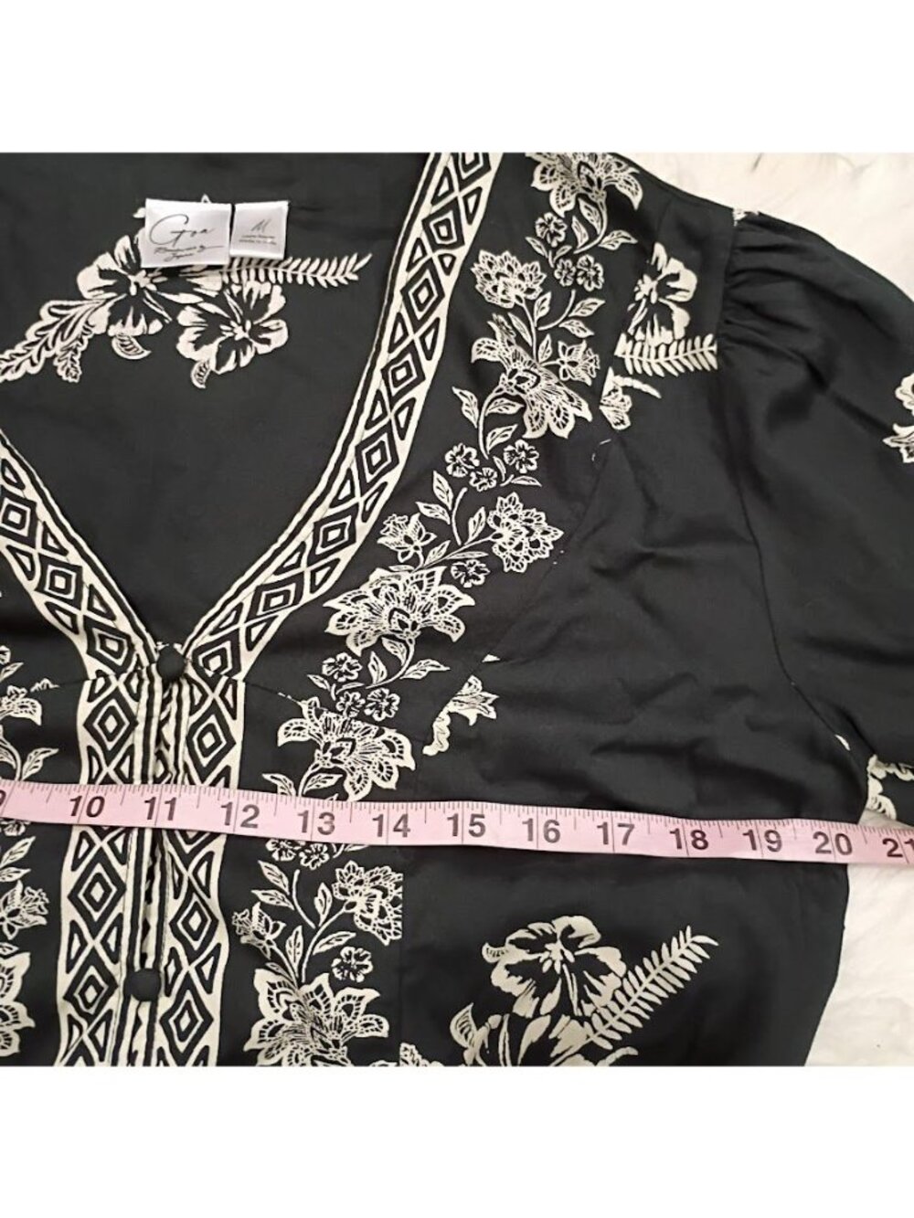 Goa Romper M Beachwear By Japna Black Floral Boho Resortwear - Picture 6 of 11